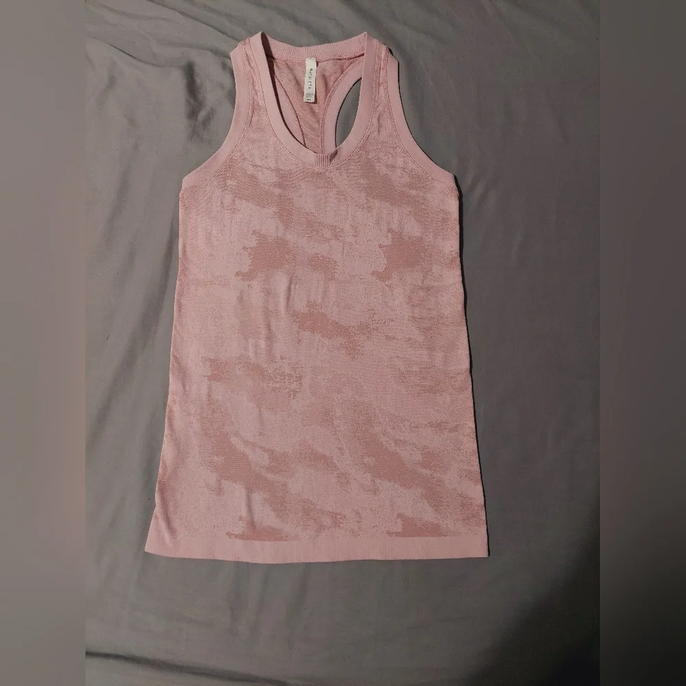 Athleta Pink Camo Tank Top - Picture 1 of 3
